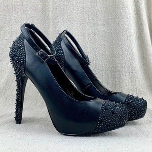 Ted Baker Platform Studded Stilettos 10 Black Dominators Model 3264 Vice